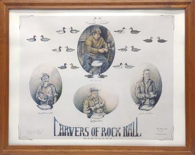 Sale Photo Thumbnail #451: Capt Roger Urie Signed Carvers of Rock Hall Art
