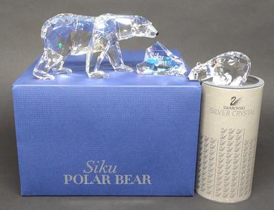 Sale Photo Thumbnail #386: Swarovski Siku Polar Bear Crystal Figurines w/ Box