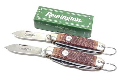 Sale Photo Thumbnail #286: 2 Remington UMC R-4 Four Blade Folding Knives