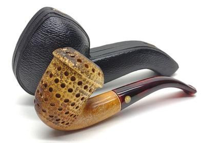 Sale Photo Thumbnail #217: Carved Lattice Meerschaum Pipe w/ Case