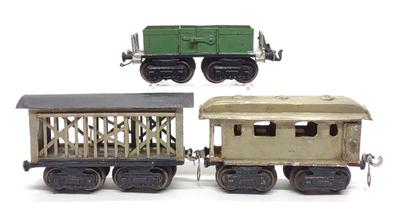 Sale Photo Thumbnail #288: 3 Early German Pre-war Marklin Train Wagons / Cars