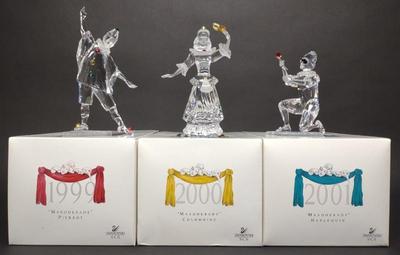 Sale Photo Thumbnail #368: 3 pc Swarovski Masquerade Crystal Figurine Trilogy