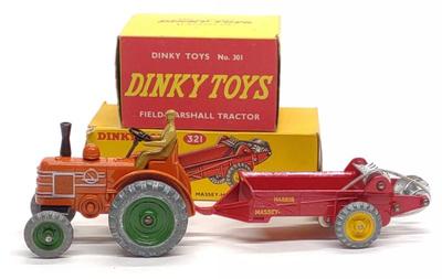 Sale Photo Thumbnail #156: Dinky Toys #301 Tractor & #321 Spreader w/ Boxes
