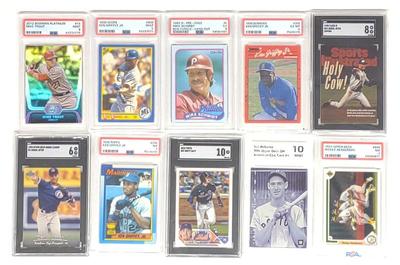 Sale Photo Thumbnail #447: (10) Graded Baseball Sports Trading Cards