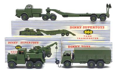Sale Photo Thumbnail #168: 3 Dinky Military Vehicle Model Toys w/ Boxes