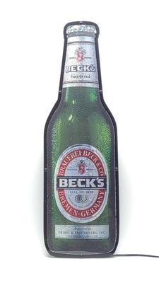 Sale Photo Thumbnail #511: Vintage Becks Beer Bottle Lighted Advertising Sign