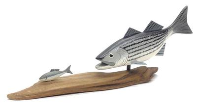 Sale Photo Thumbnail #367: Jim Burtis Carved Striped Bass Fish Decoy