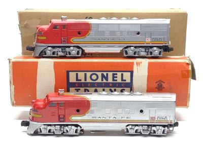 Sale Photo Thumbnail #33: 2 Lionel Santa Fe 2343P & 2343T Diesel Train Toys