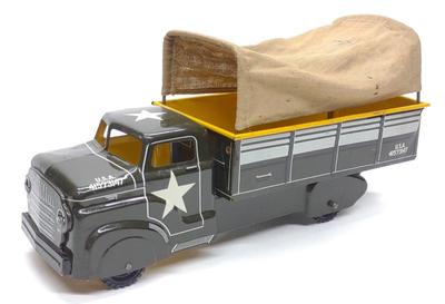 Sale Photo Thumbnail #114: Marx Army Transport w/ Canvas Top Toy Truck