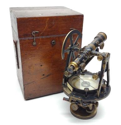 Sale Photo Thumbnail #79: W & L.E. Gurley Surveyors Compass Transit w/ Case