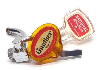 Sale Photo Thumbnail #493: 2 Vintage Beer Tap Handles (Gunther & Natty Boh)