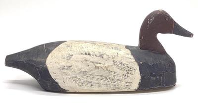 Sale Photo Thumbnail #331: Early Currituck NC Canvasback Drake Duck Decoy