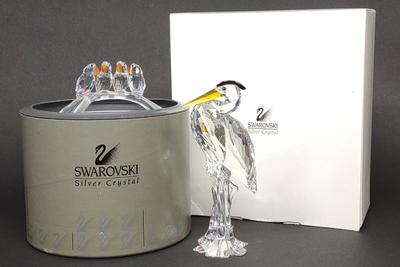 Sale Photo Thumbnail #428: 2 Swarovski Love Bird & Heron Crystal Figurines