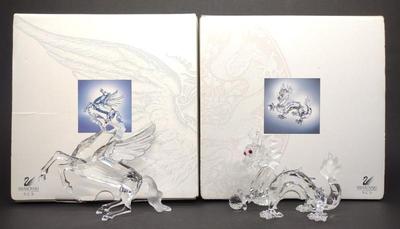 Sale Photo Thumbnail #404: (2) Swarovski Fabulous Creatures Crystal Figurines