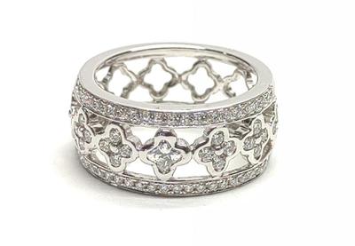 Sale Photo Thumbnail #12: 18K W Gold & Diamond 0.84ctw Eternity Ring sz 6.25