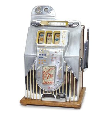 Sale Photo Thumbnail #8: Buckley 5 Cent Criss Cross Chrome Slot Machine