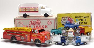 Sale Photo Thumbnail #497: (8) Vintage Louis Marx Toy Trucks