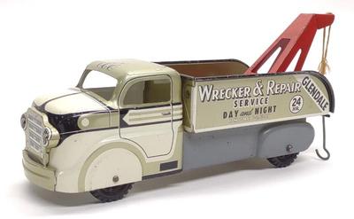 Sale Photo Thumbnail #138: Marx Glendale Wrecker & Repair Tin Toy Truck