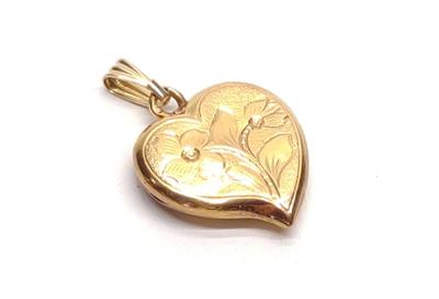 Sale Photo Thumbnail #107: 18K Gold Heart Locket Necklace Pendant