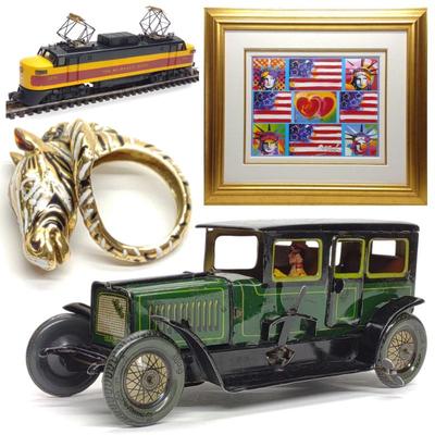Sale Photo Thumbnail #1: BAYSIDEAUCTIONS.COM - Jewelry, Toys, Decorative Arts & Trains Online Auction - Ends 9/6