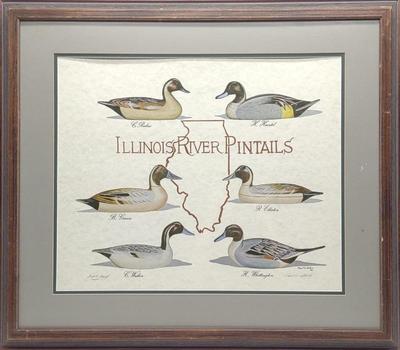 Sale Photo Thumbnail #448: P. Shertz Signed AP Illinois River Decoy Art Print