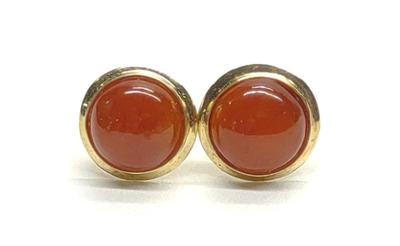 Sale Photo Thumbnail #102: 14K Gold Carnelian Stud Earrings