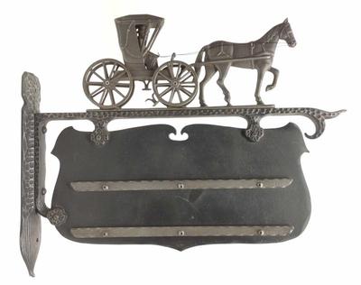 Sale Photo Thumbnail #476: Metal Horse & Buggy Address Plate Sign