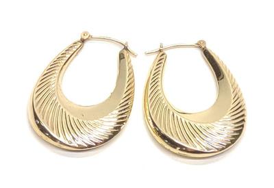 Sale Photo Thumbnail #70: 14K Gold Tapered Hoop Earrings