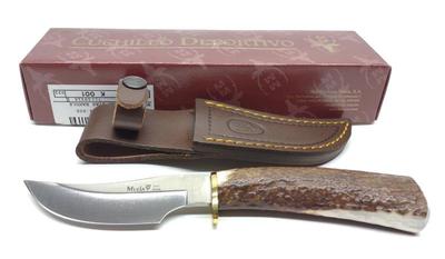 Sale Photo Thumbnail #280: Muela DP-10A Stag Handle Fixed Blade Knife w/ Box