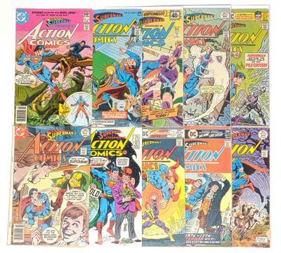 Sale Photo Thumbnail #456: (10) DC Action Comics Superman Comic Books