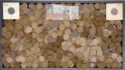 Sale Photo Thumbnail #347: 743 Lincoln Wheat & Steel Pennies (US Coins)