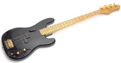 Sale Photo Thumbnail #37: Vintage 1980's Harmony H65BG Black P Bass Guitar