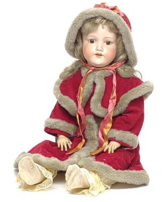 Sale Photo Thumbnail #73: 28" German Armand Marseille Bisque Head Doll