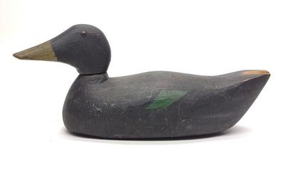 Sale Photo Thumbnail #412: Vintage Factory Black Duck Decoy