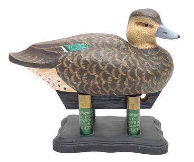 Sale Photo Thumbnail #424: Al Wayson Green Wing Teal Duck Decoy w/ Stand