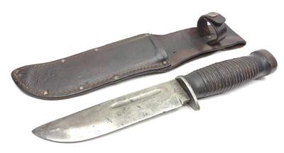Sale Photo Thumbnail #277: WWII Case XX 337-6"Q Fighting Knife w/ Sheath