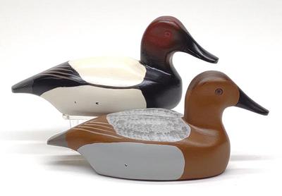 Sale Photo Thumbnail #391: Pr of William Coleman Canvasback Decoys Half Size