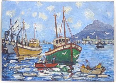 Sale Photo Thumbnail #244: Kenneth Baker (1931-1995) Oil On Board Painting