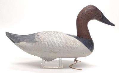 Sale Photo Thumbnail #433: Al Wayson Signed Canvasback Drake Duck Decoy