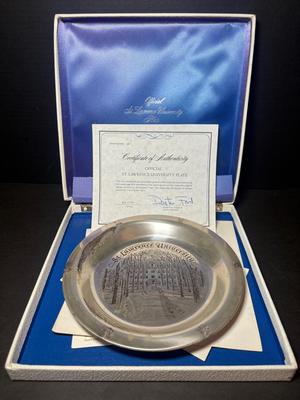 St. Lawrence University Sterling Plate