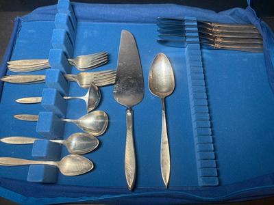 Gossamer by Gorham Sterling Silver Flatware Set for 5, 23 Pieces Matte