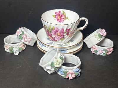 Vintage Wedgewood Plates, Porcelain Napkin Rings & More