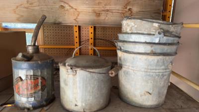 Antique Cans & Buckets 