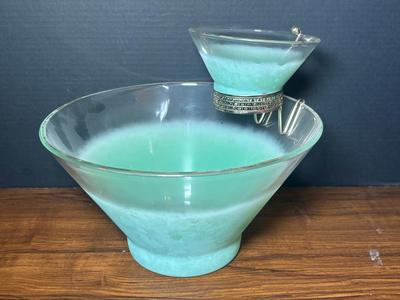 Vintage MCM Frosted Glass Blendo Bowl