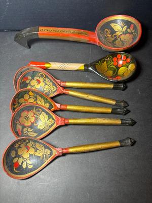 Collection of Russian Khokhloma Spoons