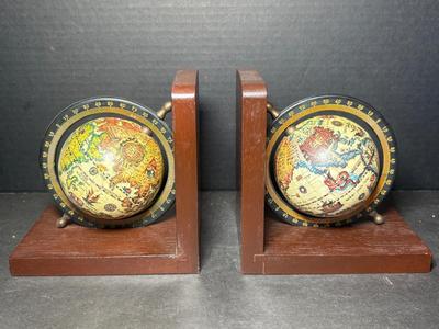 Antique Globe Bookends
