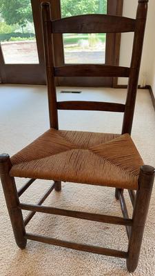 Antique Rush Seat Small Chair