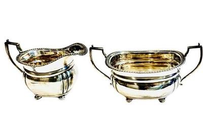 Sterling Silver Creamer and Sugar