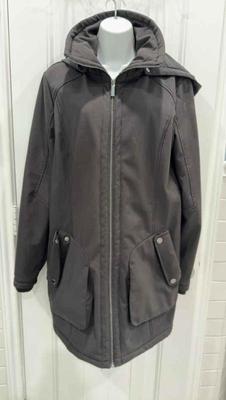 Michael kors black womenatms jacket with detachable hood size l