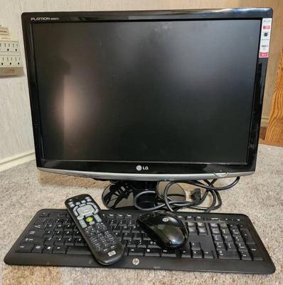 Lg monitor hp keyboard mouse plus cables